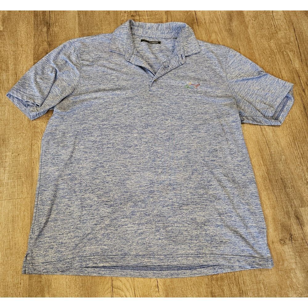 Greg Norman‎ Golf Polo Shirt Men's XL Short Sleeve Casual Mingled Blue Shark
